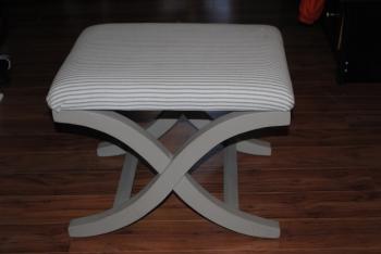 Re-upholstered stool